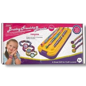NEW! Friendship Bracelet Kit Braiding Loom Arts Crafts Gift Kids Ages 6-12 NWT